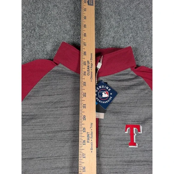 Texas Rangers Levelwear 1/4 Zip Pullover Womens Small Gray Performance Baseball‎ - Picture 5 of 9